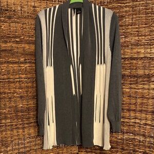 New Directions Gray and Cream Cardigan